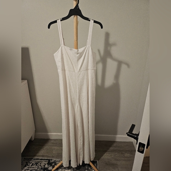 Express Whit Linen Jumpsuit, Size S - Picture 4 of 5